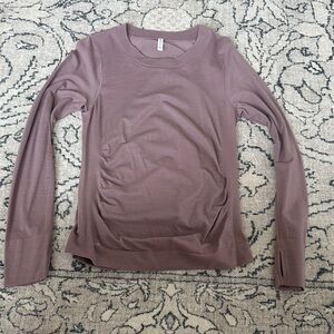 Athleta ForestHill Long Sleeve Crewneck Top in Mauve